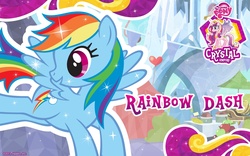 Size: 1280x800 | Tagged: safe, rainbow dash, g4, official, crystal empire, wallpaper