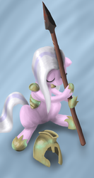 Size: 775x1453 | Tagged: safe, artist:arrkhal, oc, oc only, oc:heartcall, earth pony, pony, armor, female, mare, solo, spear