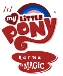 Size: 600x726 | Tagged: safe, g4, karma, logo, logo edit, my little pony logo, no pony, reddit, simple background, transparent background