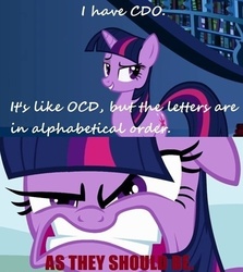 Size: 500x561 | Tagged: safe, twilight sparkle, pony, unicorn, g4, angry, comic, dialogue, female, gritted teeth, mare, ocd, solo, twilighting, unicorn twilight