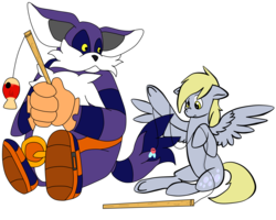 Size: 5000x4000 | Tagged: safe, artist:chub-wub, derpy hooves, pegasus, pony, g4, big the cat, crossover, female, fishing, mare, simple background, sonic the hedgehog (series), transparent background