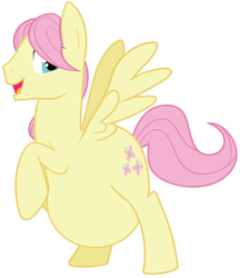 Size: 756x876 | Tagged: safe, artist:wicklesmack, edit, fluttershy, pegasus, pony, g4, butterscotch, male, male pregnancy, open mouth, preggoshy, pregnant, pregnant edit, rearing, rule 63, show accurate, simple background, smiling, solo, stallion, white background