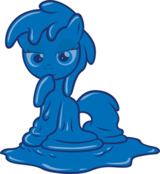 Size: 3075x3359 | Tagged: safe, artist:badumsquish, derpibooru exclusive, oc, oc only, oc:mattie (badumsquish), gakpony, goo pony, original species, g4, bedroom eyes, colt, female, filly, foal, gak, it begins, it only gets worse from here, male, simple background, slime, solo, transparent background