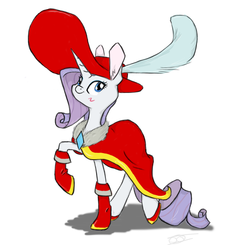 Size: 1337x1308 | Tagged: safe, artist:silentoink, rarity, pony, g4, costume, crossover, female, final fantasy, red mage, solo