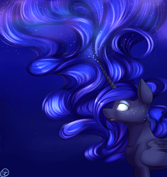 Size: 1800x1910 | Tagged: safe, artist:spittfireart, princess luna, pony, g4, female, glowing eyes, solo