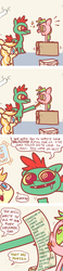 Size: 288x1232 | Tagged: safe, artist:askloveletters, sunny daze, oc, oc:dissy dee, oc:love letters, changeling, ask love letters, g4, ask, comic, tumblr