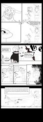 Size: 529x1509 | Tagged: safe, lord tirek, ask giobatic, g4, ask, black and white, comic, giobatic, grayscale, humor, lol