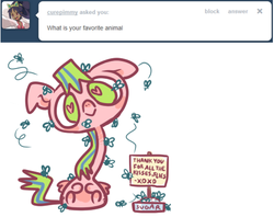 Size: 483x383 | Tagged: safe, artist:askloveletters, oc, oc only, oc:love letters, fly, pony, ask love letters, ask, solo, tumblr