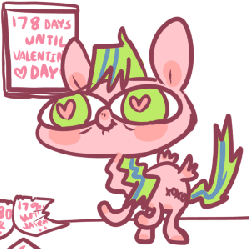 Size: 300x300 | Tagged: safe, artist:askloveletters, oc, oc only, oc:love letters, pony, ask love letters, animated, ask, low area flashing, solo, tumblr, valentine's day, vibrating, wingding eyes