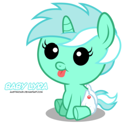 Size: 4720x4863 | Tagged: safe, artist:austiniousi, lyra heartstrings, pony, g4, absurd resolution, baby, baby pony, female, foal, simple background, solo, transparent background, vector