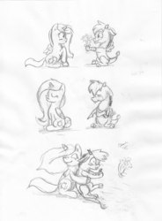 Size: 2464x3340 | Tagged: safe, artist:spacesheep-art, discord, princess celestia, alicorn, draconequus, pony, g4, blushing, comic, crossed hooves, crying, cute, cutelestia, discute, eye contact, eyes closed, female, filly, floppy ears, flower, hug, looking at each other, looking down, male, raised hoof, sad, ship:dislestia, shipping, sitting, sketch, smiling, spread wings, straight, surprised, trolling, wide eyes, wings, young, younger