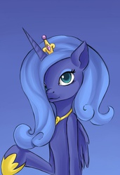 Size: 843x1232 | Tagged: safe, artist:insanitylittlered, princess luna, pony, g4, female, simple background, solo