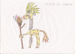 Size: 608x440 | Tagged: safe, artist:star dragon, oc, oc only, oc:goliath, giraffe, giraffe oc