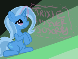 Size: 1400x1050 | Tagged: safe, artist:frostyechidna, trixie, g4, magic duel, smiling