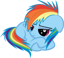 Size: 7867x7130 | Tagged: safe, artist:daydreamsyndrom, rainbow dash, pony, g4, absurd resolution, female, filly, filly rainbow dash, sad, simple background, solo, transparent background, vector