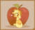 Size: 1054x909 | Tagged: safe, artist:balloons504, applejack, earth pony, pony, g4, female, heart, obligatory apple, sitting, solo