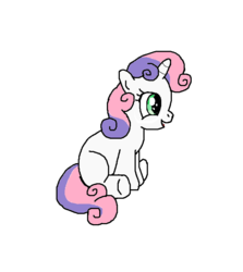 Size: 619x695 | Tagged: safe, artist:sylis1232, sweetie belle, pony, unicorn, g4, female, filly, simple background, smiling, solo, white background