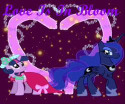 Size: 1679x1399 | Tagged: safe, artist:juu50x, princess luna, twilight sparkle, g4, female, lesbian, ship:twiluna, shipping