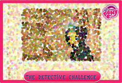 Size: 1322x892 | Tagged: safe, gameloft, sunset shimmer, g4, official, challenge, detective