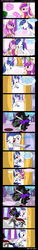 Size: 1024x6811 | Tagged: safe, artist:lunarcakez, king sombra, princess cadance, shining armor, g4, comic, crystal empire, scared, the dinner guest