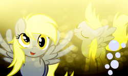 Size: 1024x614 | Tagged: safe, artist:xnighteddashx, derpy hooves, pegasus, pony, g4, female, mare, solo, wallpaper