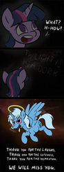 Size: 741x2000 | Tagged: safe, trixie, twilight sparkle, alicorn, ghost, pony, g4, ask-stoned-trixie, halo, smoking, space, stars, stoned trixie, teeth, trixiecorn