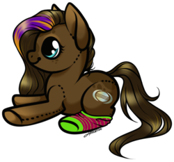 Size: 499x465 | Tagged: safe, artist:haventide, oc, oc only, oc:artistyx, earth pony, pony, clothes, socks, solo