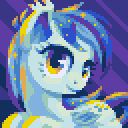 Size: 128x128 | Tagged: dead source, safe, artist:pix3m, oc, oc only, oc:star struck, bat pony, pony, pixel art, solo