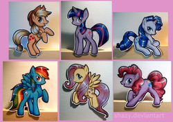 Size: 900x632 | Tagged: safe, artist:shazy, applejack, fluttershy, pinkie pie, rainbow dash, rarity, twilight sparkle, g4