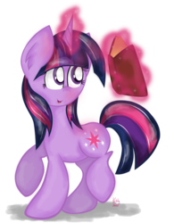 Size: 778x1000 | Tagged: safe, artist:kristysk, twilight sparkle, g4, book, female, magic, solo