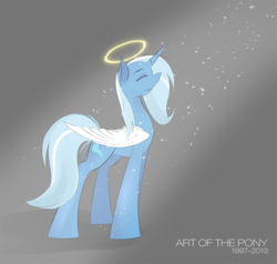 Size: 1000x953 | Tagged: safe, artist:dream-phoenix, trixie, pony, unicorn, g4, ask-stoned-trixie, crepuscular rays, female, mare, rest in peace, solo, stoned trixie