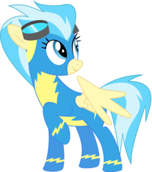 Size: 840x951 | Tagged: safe, artist:philipp04, misty fly, pegasus, pony, g4, blue eyes, clothes, female, mare, partially open wings, simple background, solo, transparent background, uniform, wings, wonderbolts, wonderbolts uniform