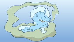 Size: 1280x720 | Tagged: safe, artist:dinnerjoe, trixie, pony, unicorn, g4, drugs, female, mare, solo, stoned trixie