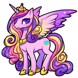 Size: 941x941 | Tagged: safe, artist:gogo-tan, princess cadance, g4, female, simple background, solo, white background