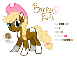 Size: 697x516 | Tagged: safe, artist:zafara1222, oc, oc only, pony, barrel roll, female, hat, mare, solo