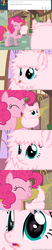 Size: 650x3125 | Tagged: safe, artist:mixermike622, pinkie pie, oc, oc:fluffle puff, tumblr:ask fluffle puff, g4, close-up, comic, cotton candy, eating, food, tumblr