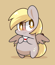 Size: 815x960 | Tagged: safe, artist:php56, derpy hooves, pegasus, pony, g4, blushing, chibi, cute, derpabetes, female, heart, letter, mail, mare, solo