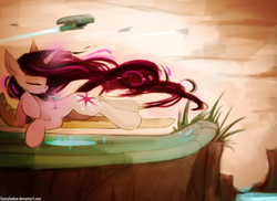 Size: 1200x875 | Tagged: safe, artist:foxinshadow, twilight sparkle, g4, drink, female, floating, magic, solo, spaceship