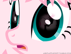 Size: 650x500 | Tagged: safe, artist:mixermike622, pinkie pie, oc, oc:fluffle puff, g4, close-up, cotton candy, eyes, food, reflection