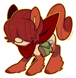 Size: 404x417 | Tagged: safe, artist:zhampy, oc, oc only, earth pony, pony, cape, clothes, solo