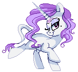 Size: 157x146 | Tagged: safe, artist:pepooni, oc, oc only, classical unicorn, pony, unicorn, animated, horn, leonine tail, pixel art, solo, sprite
