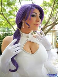 Size: 1545x2048 | Tagged: safe, artist:kalasnacks, artist:rose0fmay, rarity, human, g4, cleavage, cosplay, female, irl, irl human, photo, solo