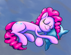 Size: 2000x1545 | Tagged: safe, artist:meatmcfist, pinkie pie, g4, female, pillow, sleeping, solo