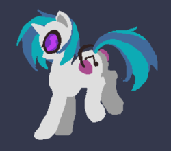 Size: 921x810 | Tagged: safe, artist:pix3m, dj pon-3, vinyl scratch, g4, female, headphones, pixel art, plotphones, sketch, solo