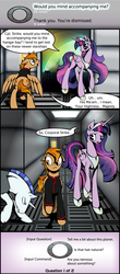 Size: 1500x3405 | Tagged: safe, artist:silfoe, twilight sparkle, oc, alicorn, pony, g4, ask, crossover, female, magic effect, mare, mass effect, parody, tumblr, twilight sparkle (alicorn)