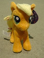 Size: 720x960 | Tagged: safe, applejack, earth pony, pony, g4, aurora, exploitable meme, female, irl, mare, photo, plushie, solo