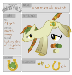 Size: 795x836 | Tagged: safe, artist:ivyhaze, oc, oc only, oc:erin go bragh, earth pony, pony, braid, male, nose ring, reference sheet, solo, stallion, unshorn fetlocks