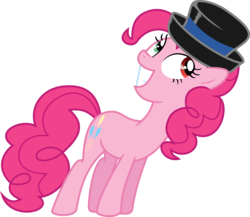 Size: 6000x5199 | Tagged: safe, artist:synch-anon, artist:twiforce, pinkie pie, g4, absurd resolution, crossover, female, hat, heterochromia, rozen maiden, simple background, smiling, solo, souseiseki, transparent background, vector