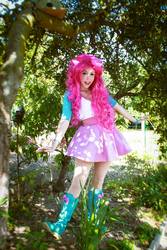 Size: 640x960 | Tagged: safe, artist:clefchan, pinkie pie, human, equestria girls, g4, clothes, cosplay, equestria girls outfit, irl, irl human, photo, solo