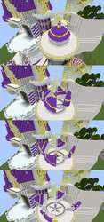 Size: 1600x3408 | Tagged: safe, canterlot, command and conquer, elements of harmony, minecraft, parody, superweapon